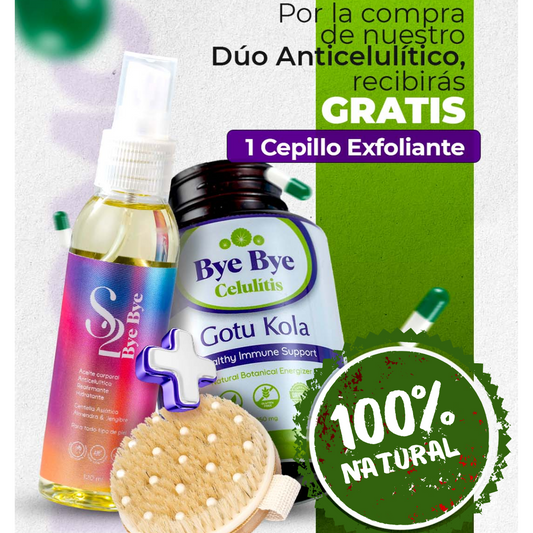 Kit Bye Bye Celulitis + Aceite + Cepillo