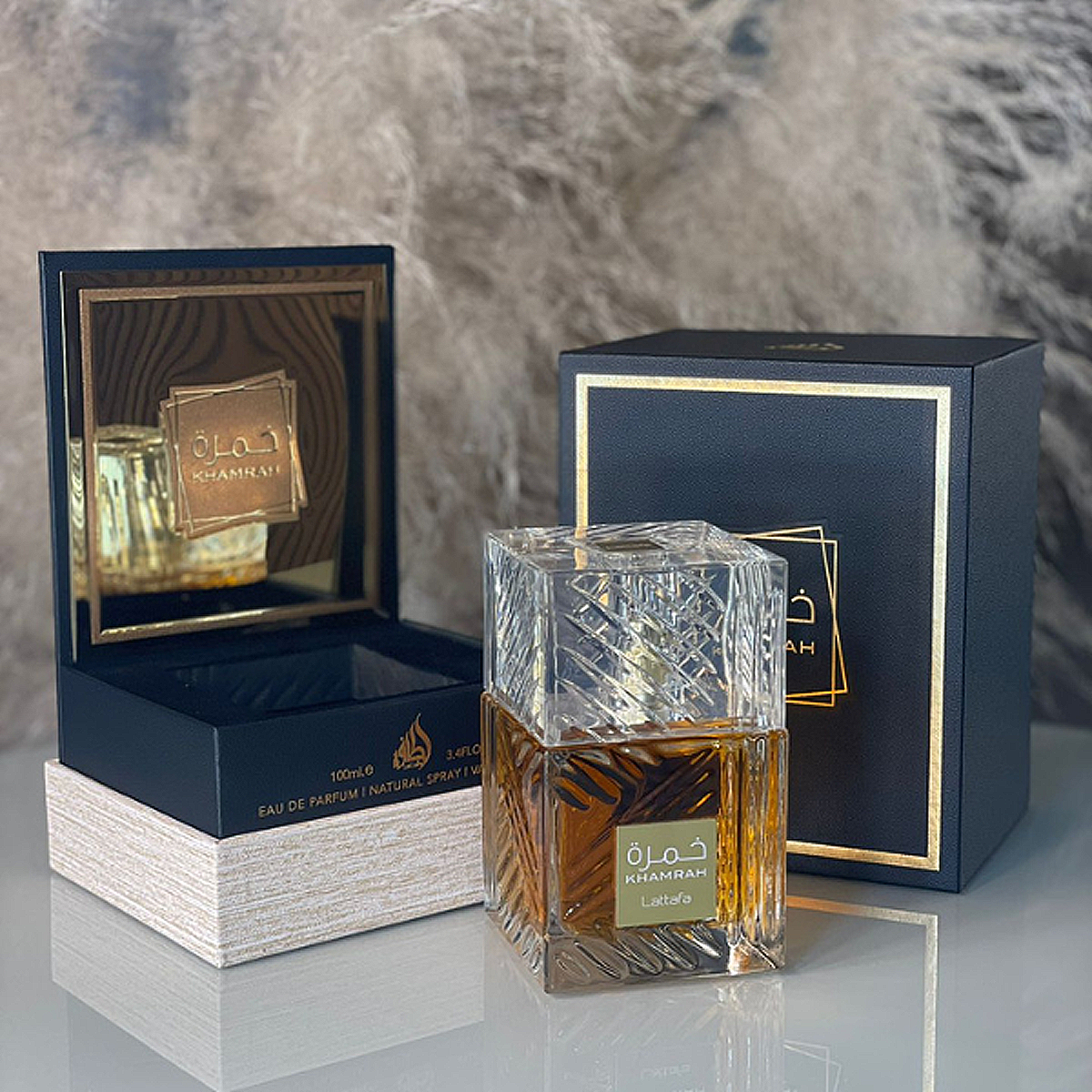KIT 4 PERFUMES 100ml + REGALO (Lattafa-Oud For Glory | Bharara-King | Al Haramain-Amber Oud | Lattafa-Khamrah)
